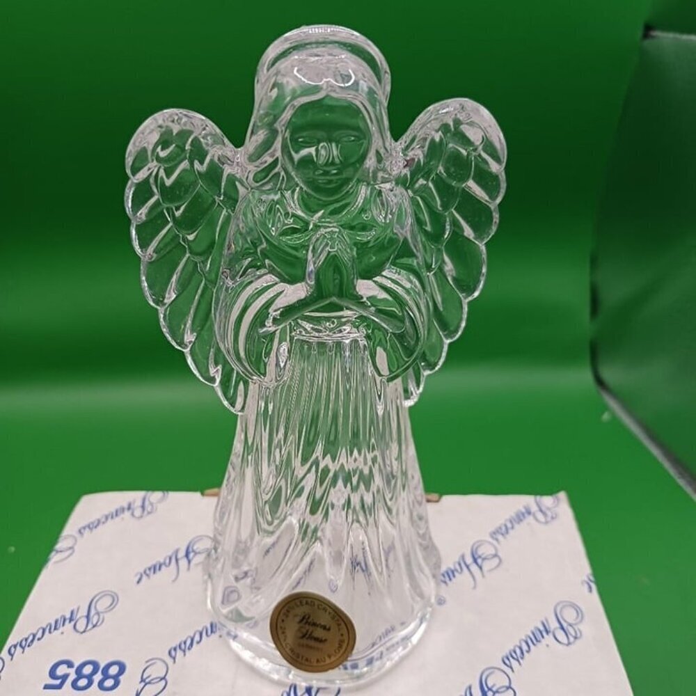 Princess house lead crystal standing angel figurine